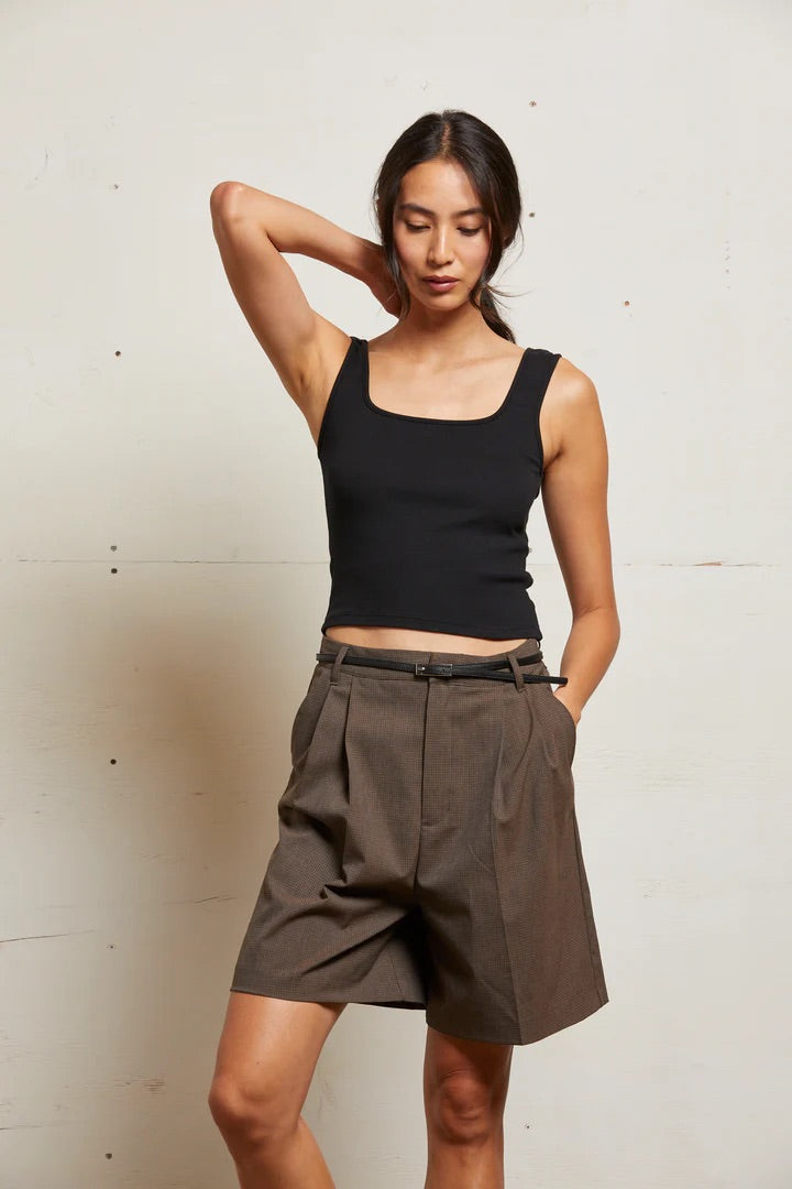 Kaitlyn Lux Rib Tank Tops Perfect White Tee