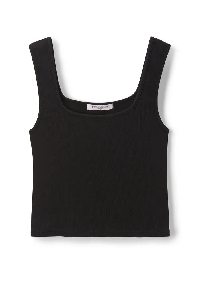 Kaitlyn Lux Rib Tank Tops Perfect White Tee