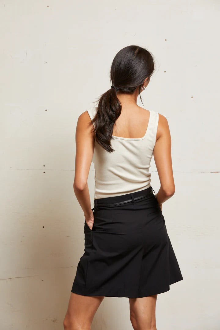 Kaitlyn Lux Rib Tank Tops Perfect White Tee