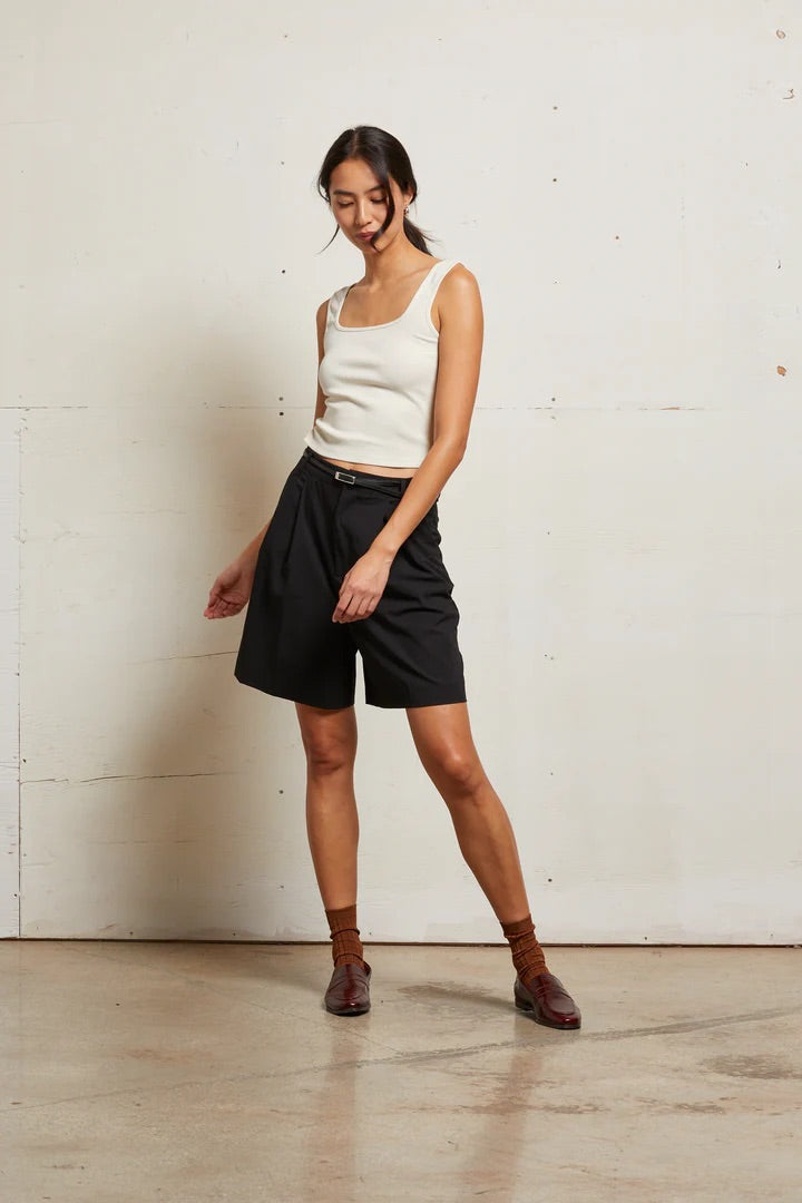 Kaitlyn Lux Rib Tank Tops Perfect White Tee