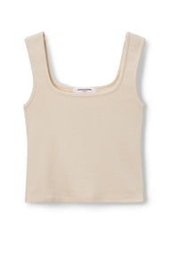Kaitlyn Lux Rib Tank Tops Perfect White Tee