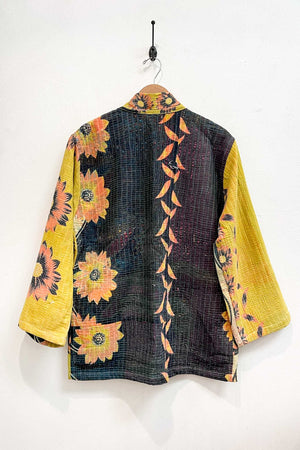 Vintage Kantha Jacket - Pink Sunflowers - The Canyon