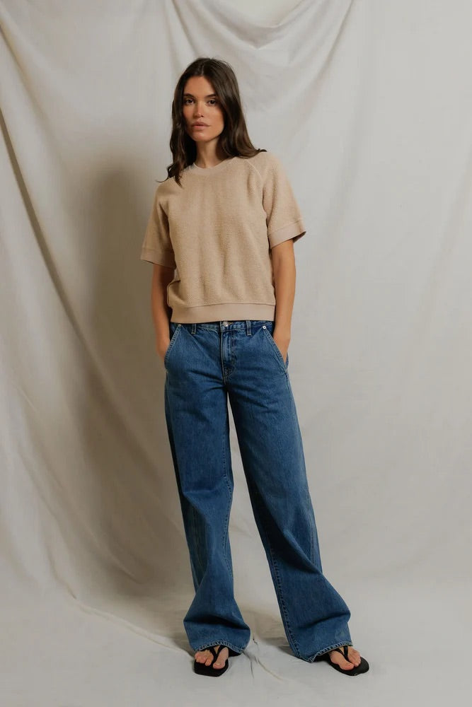 Kennedy Short Sleeve Crew Neck Sweatshirt Sweaters Perfect White Tee