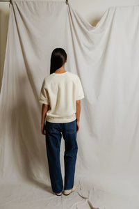 Kennedy Short Sleeve Crew Neck Sweatshirt Sweaters Perfect White Tee