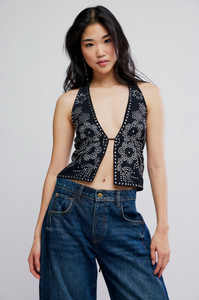 Kenzie Studded Halter Tops Free People