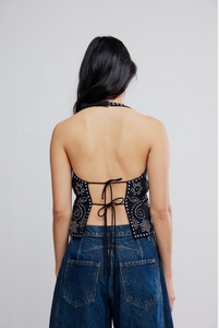Kenzie Studded Halter Tops Free People