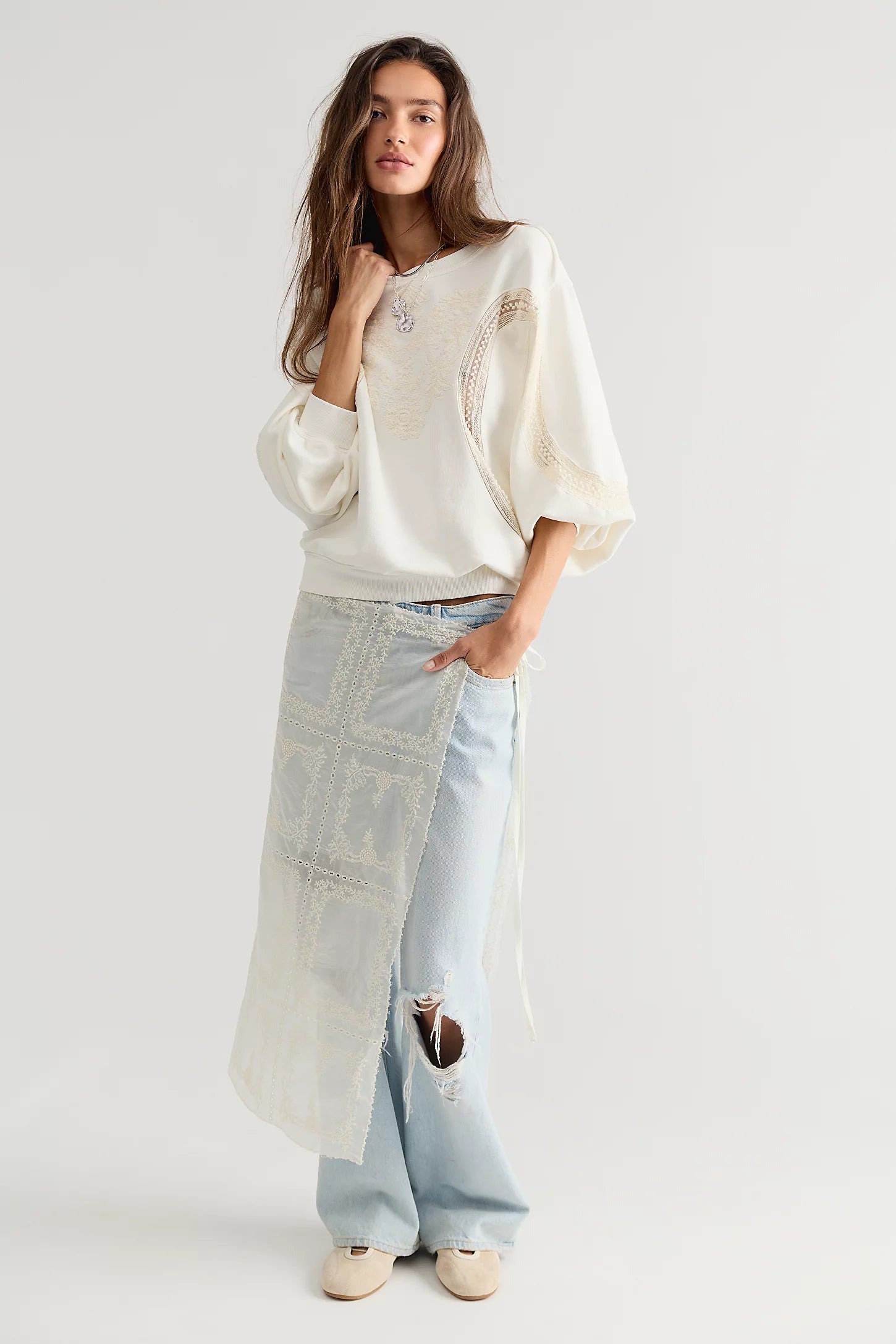 Love Lace Sweatshirt