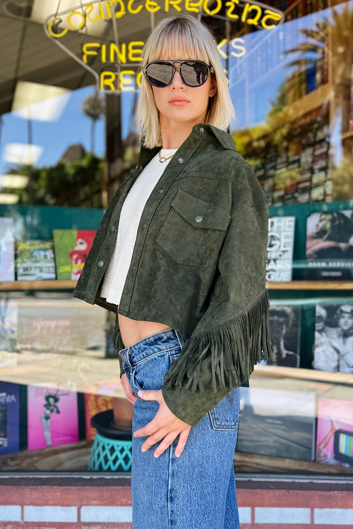 Kale Chips Fringe Jacket Outerwear Blank NYC