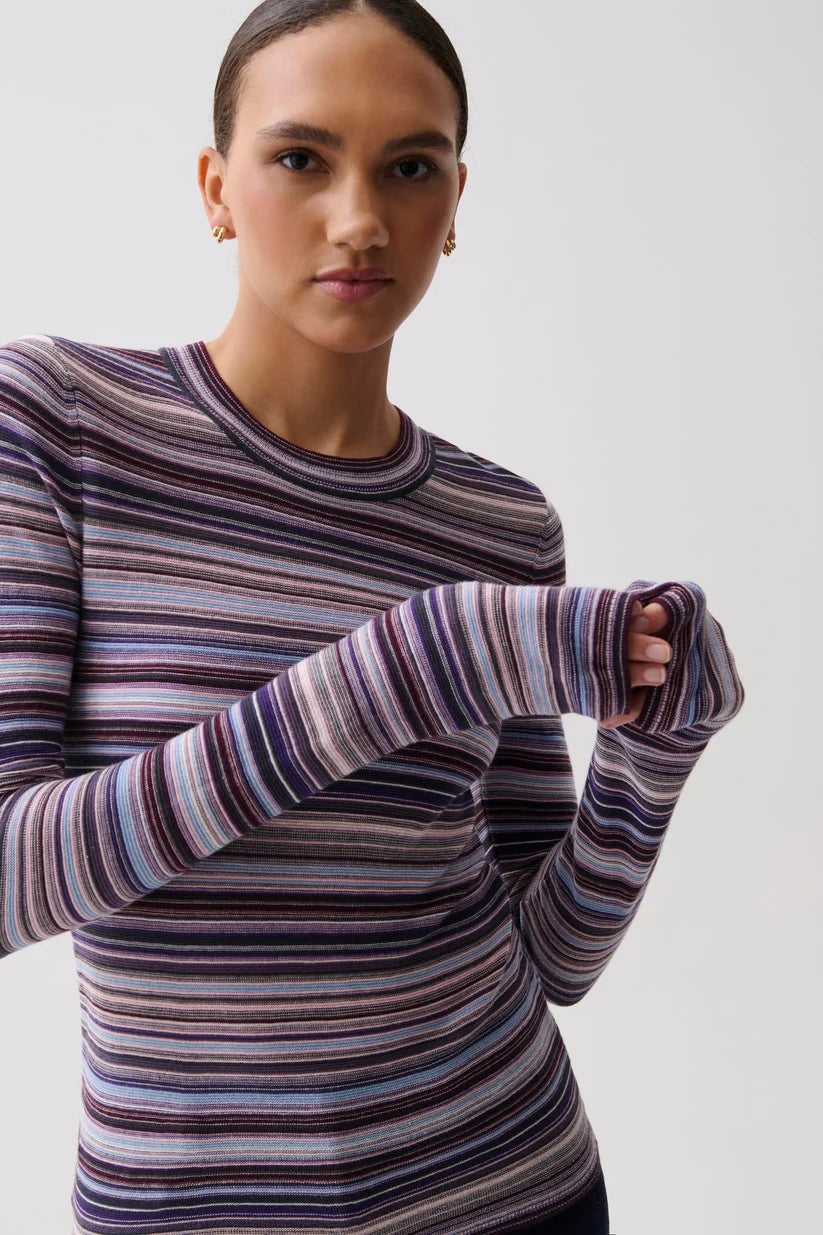 Madison Long Sleeve Crew Neck Sweater Tee
