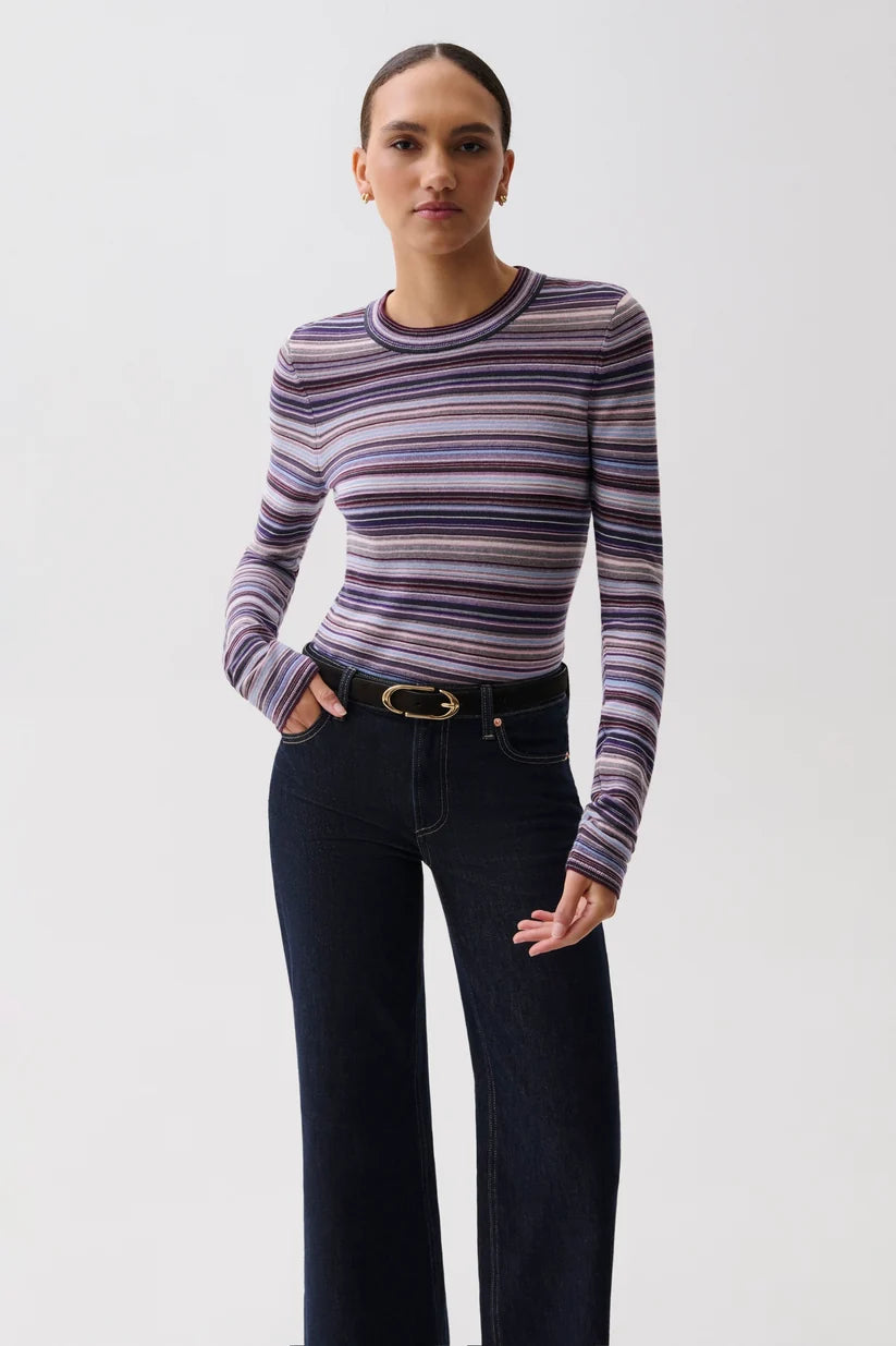 Madison Long Sleeve Crew Neck Sweater Tee