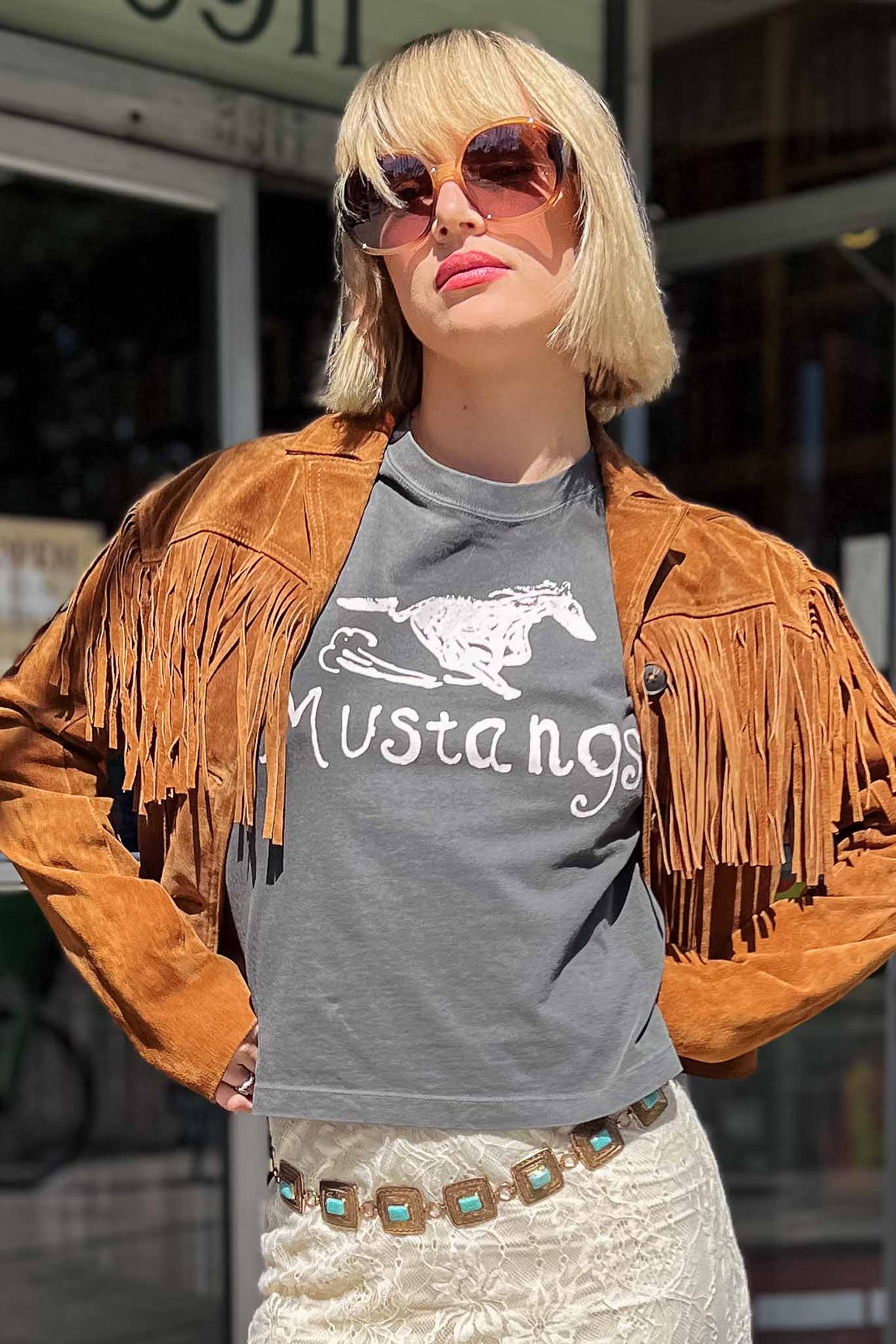 Smoked Paprika Suede Fringe Jacket Outerwear Blank NYC