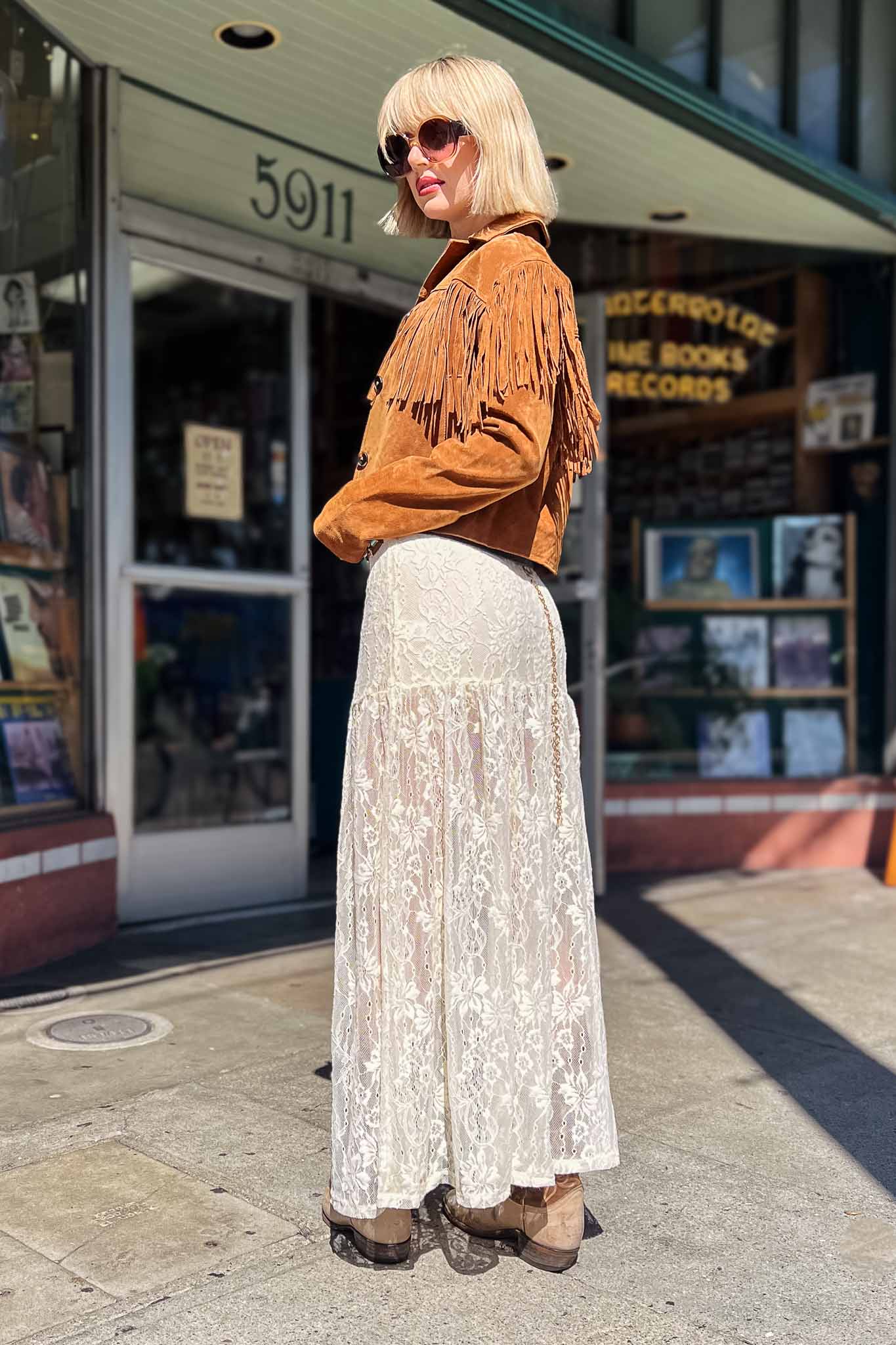 Smoked Paprika Suede Fringe Jacket Outerwear Blank NYC