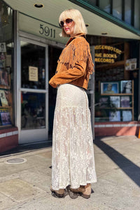 Smoked Paprika Suede Fringe Jacket Outerwear Blank NYC