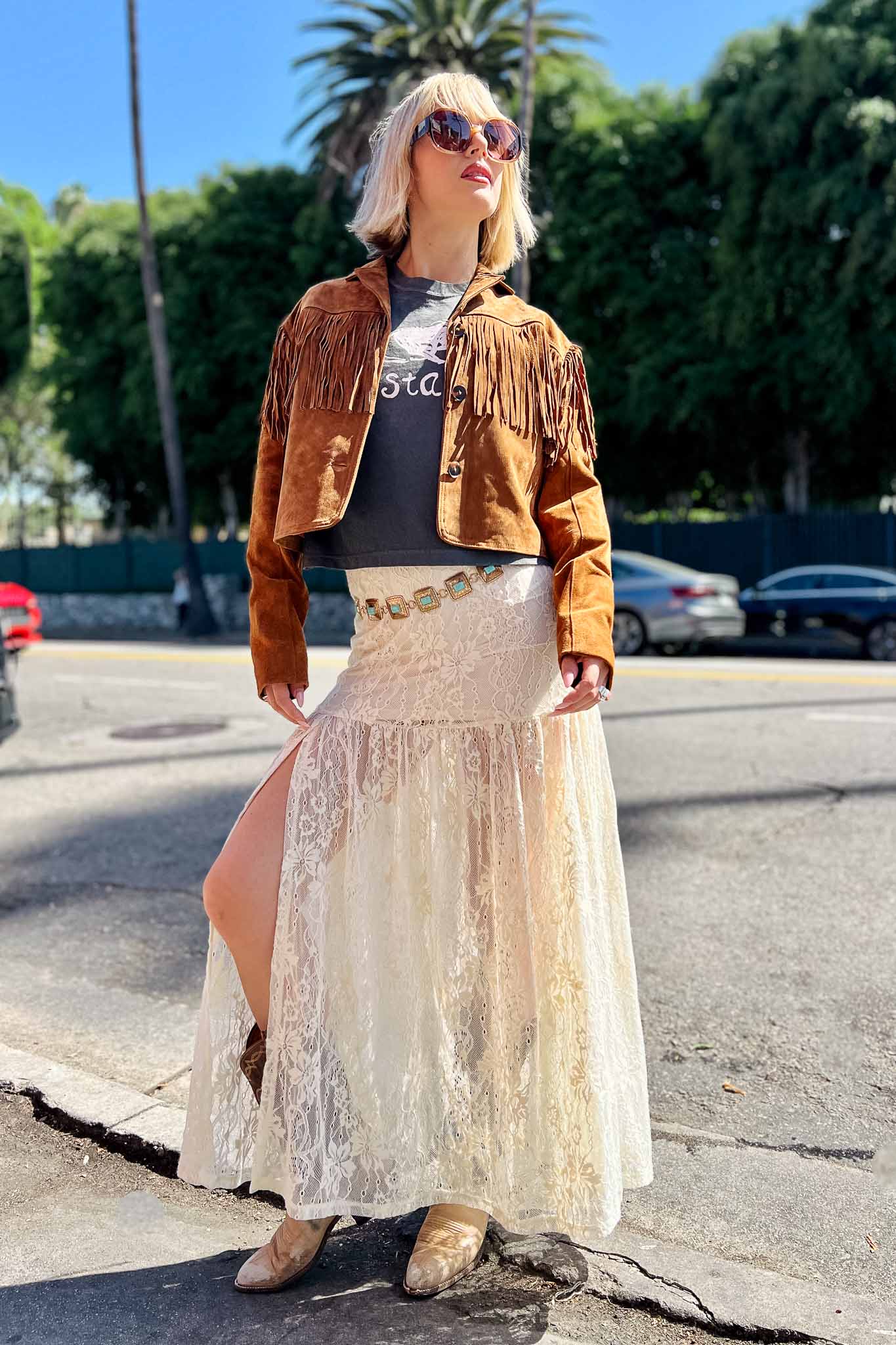 Nima Lace Skirt Bottoms Young Fabulous & Broke