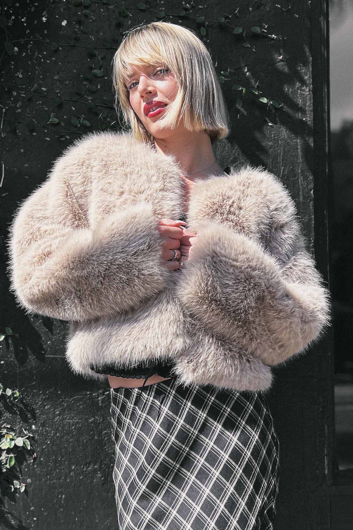 Prime Asset Faux Fur Jacket Outerwear Blank NYC