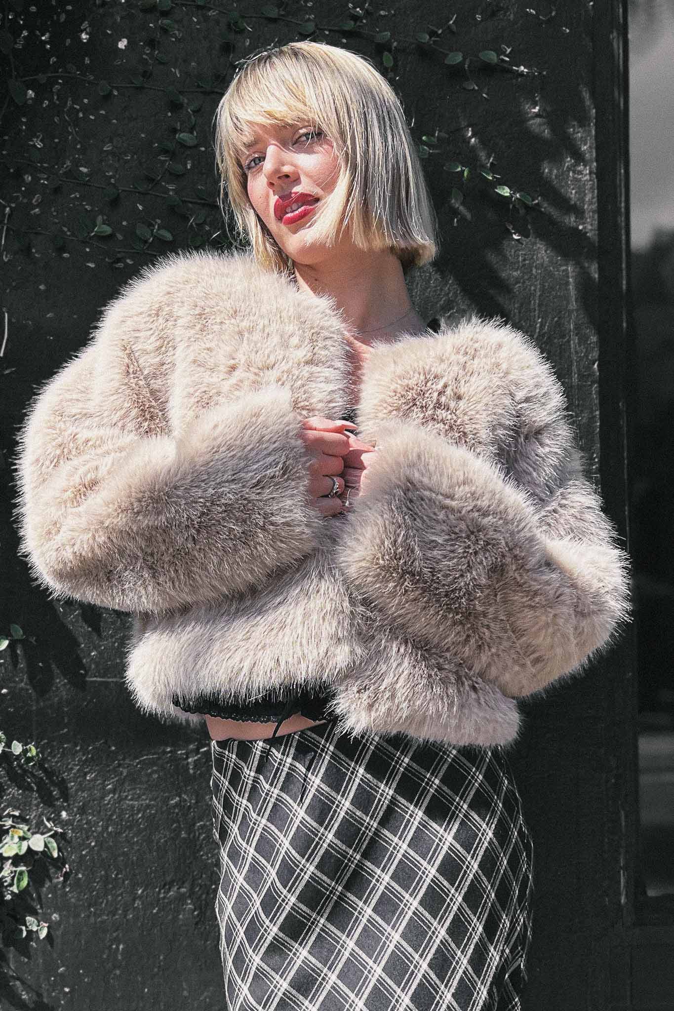 Prime Asset Faux Fur Jacket Outerwear Blank NYC