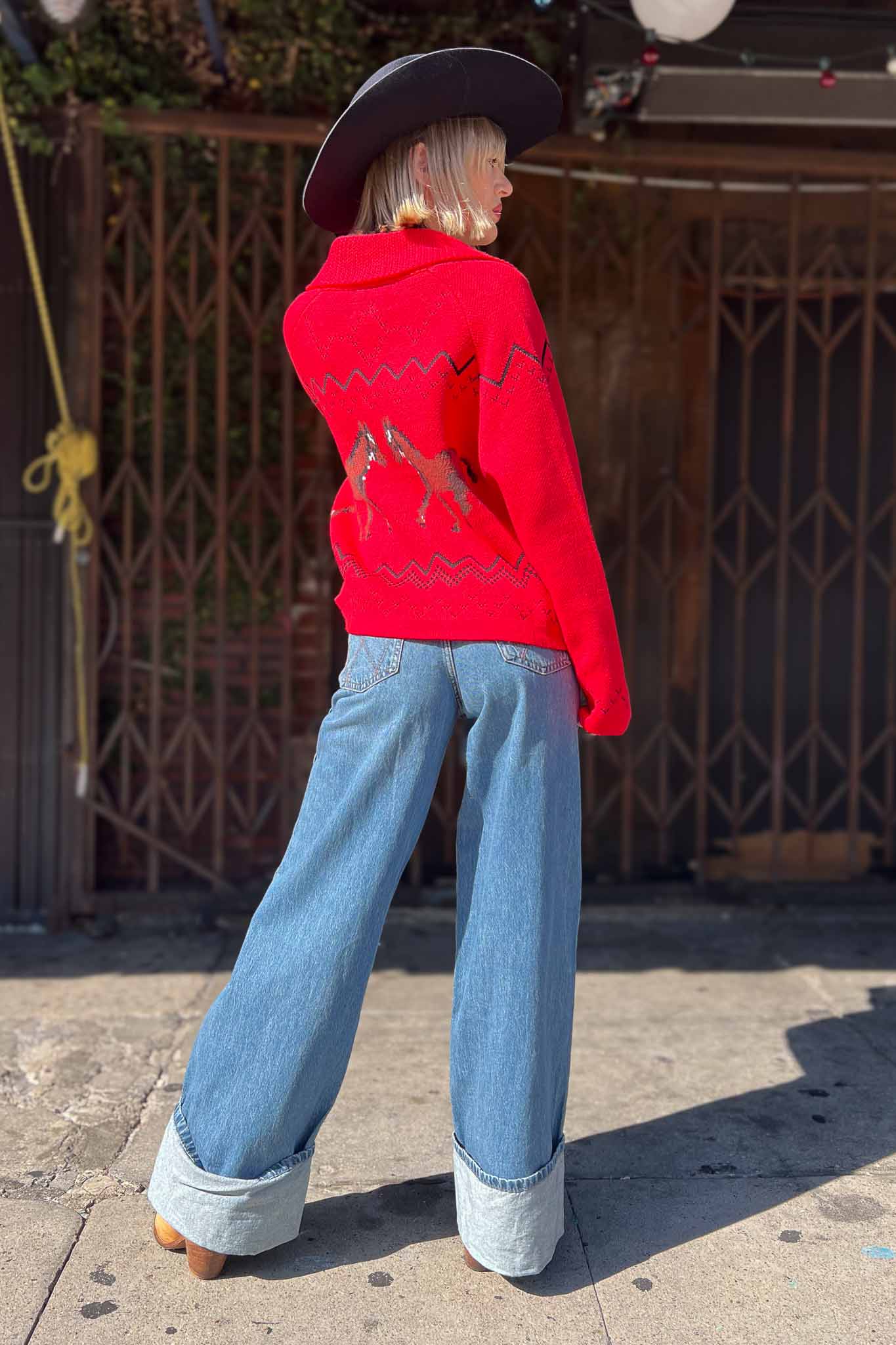 Wrangler Retro Bailey Wide Leg Cuff Jean - Milena