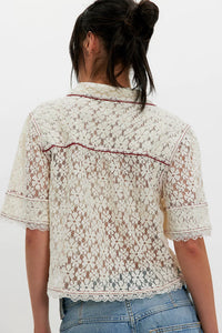 Mannie Lace Button Down Tops Free People