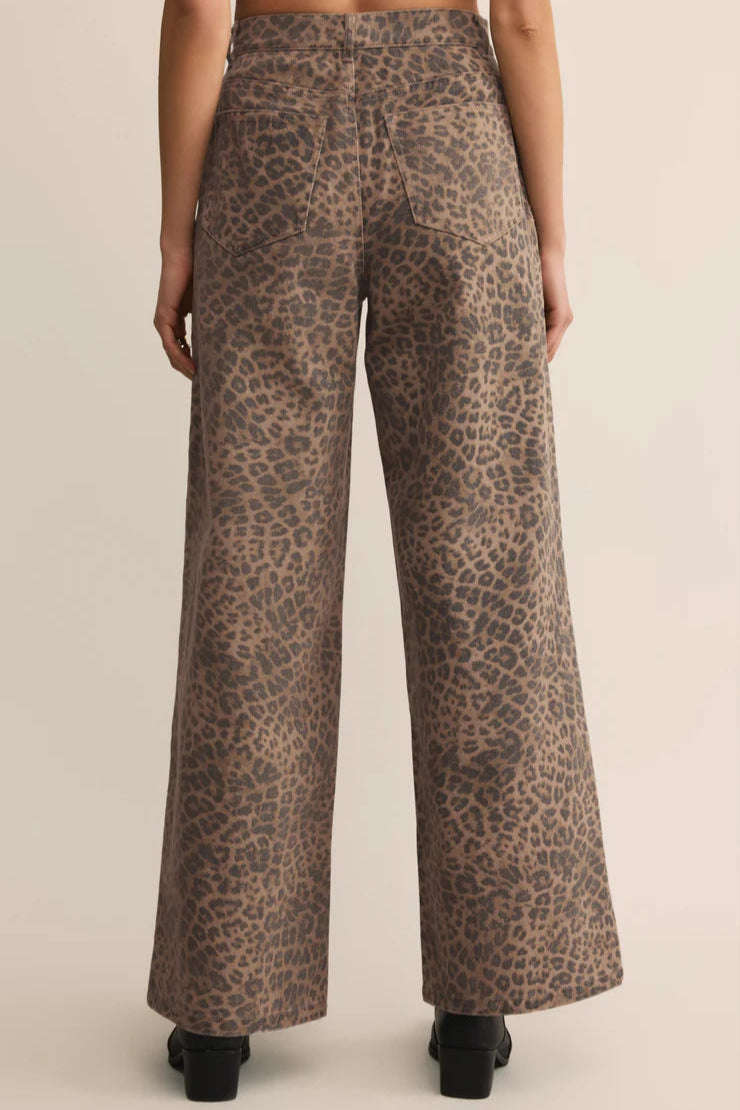 Marli Denim Leopard Pant Bottoms Z Supply