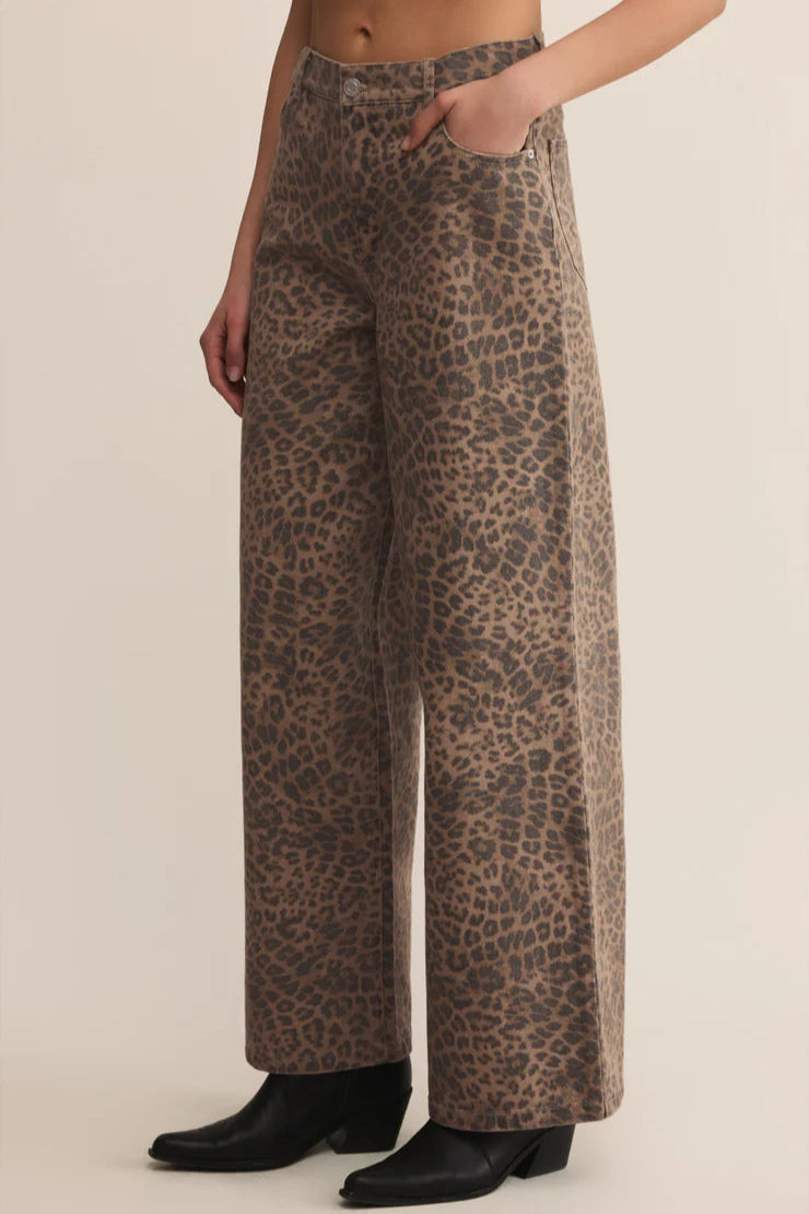 Marli Denim Leopard Pant Bottoms Z Supply