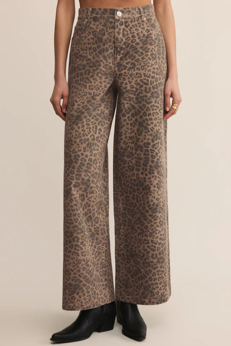 Marli Denim Leopard Pant Bottoms Z Supply