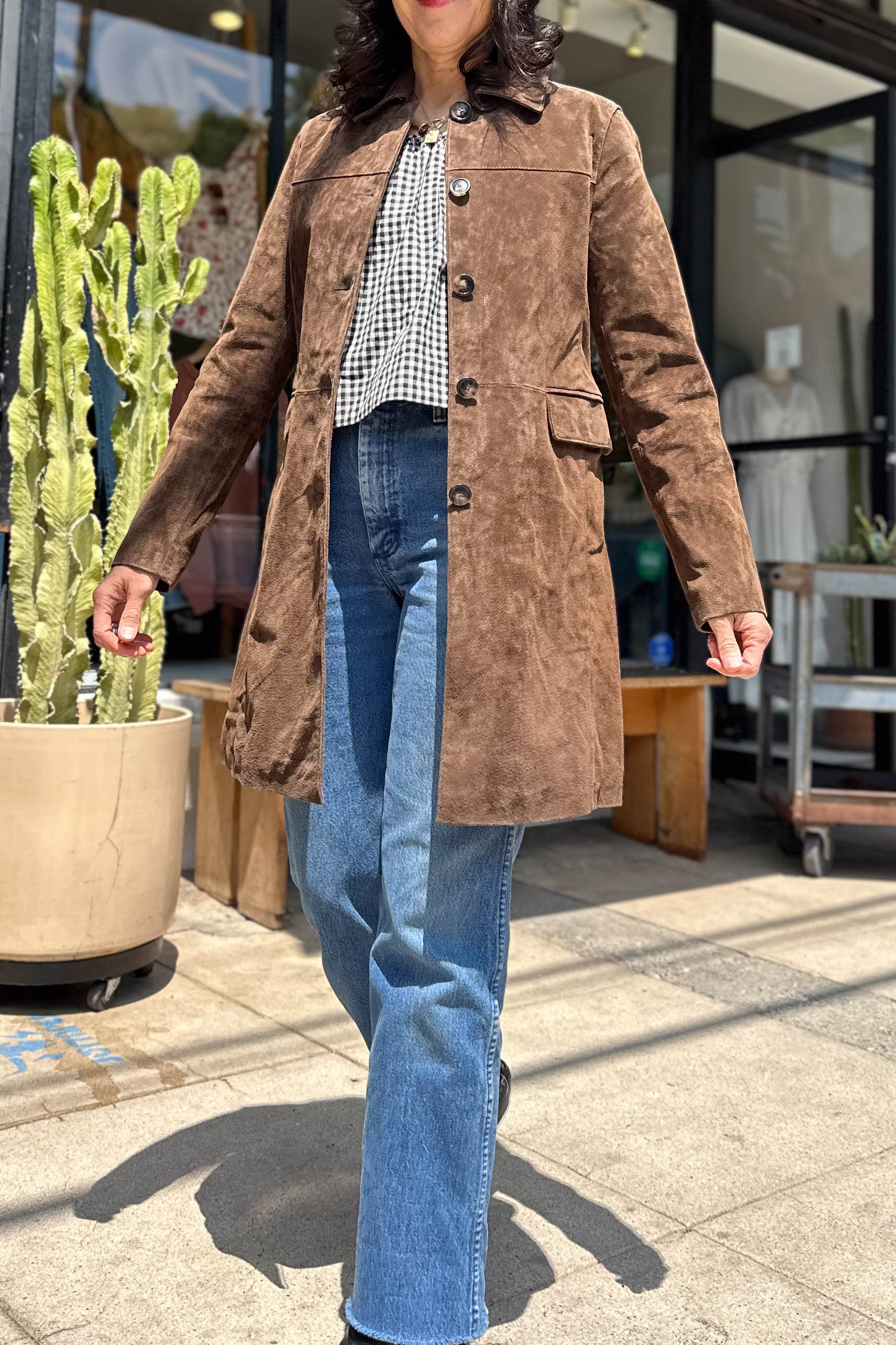 Black Coffee Suede Jacket Outerwear Blank NYC