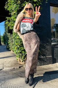 Izabel Leopard Skirt Bottoms Z Supply