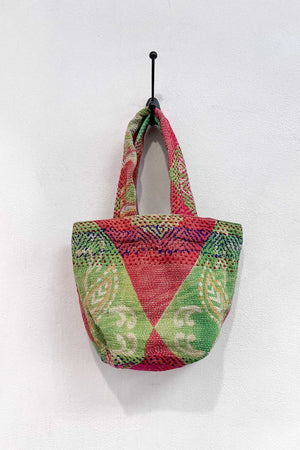 Vintage Kantha Mini Tote - Zig Zag Accessories The Canyon