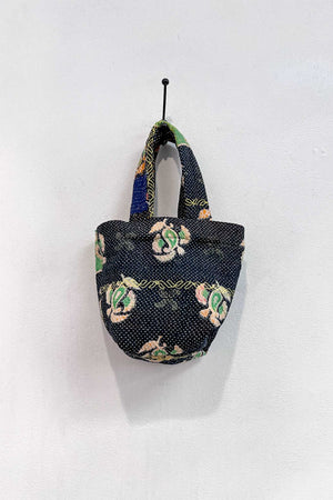 Vintage Kantha Mini Tote - Floating Paisley Accessories The Canyon