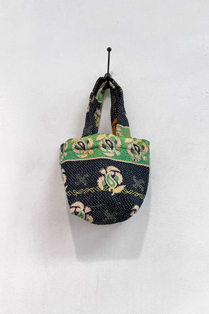 Vintage Kantha Mini Tote - Floating Paisley Accessories The Canyon