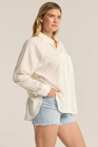 The Perfect Linen Top - White Tops Z Supply