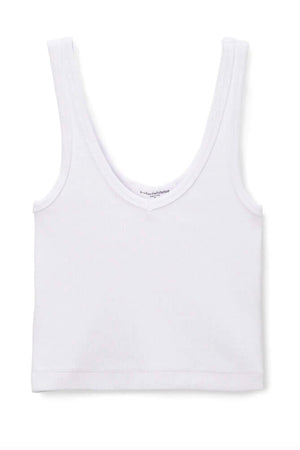 Cropped Cotton Ribbed Layering Tank - The Canyon