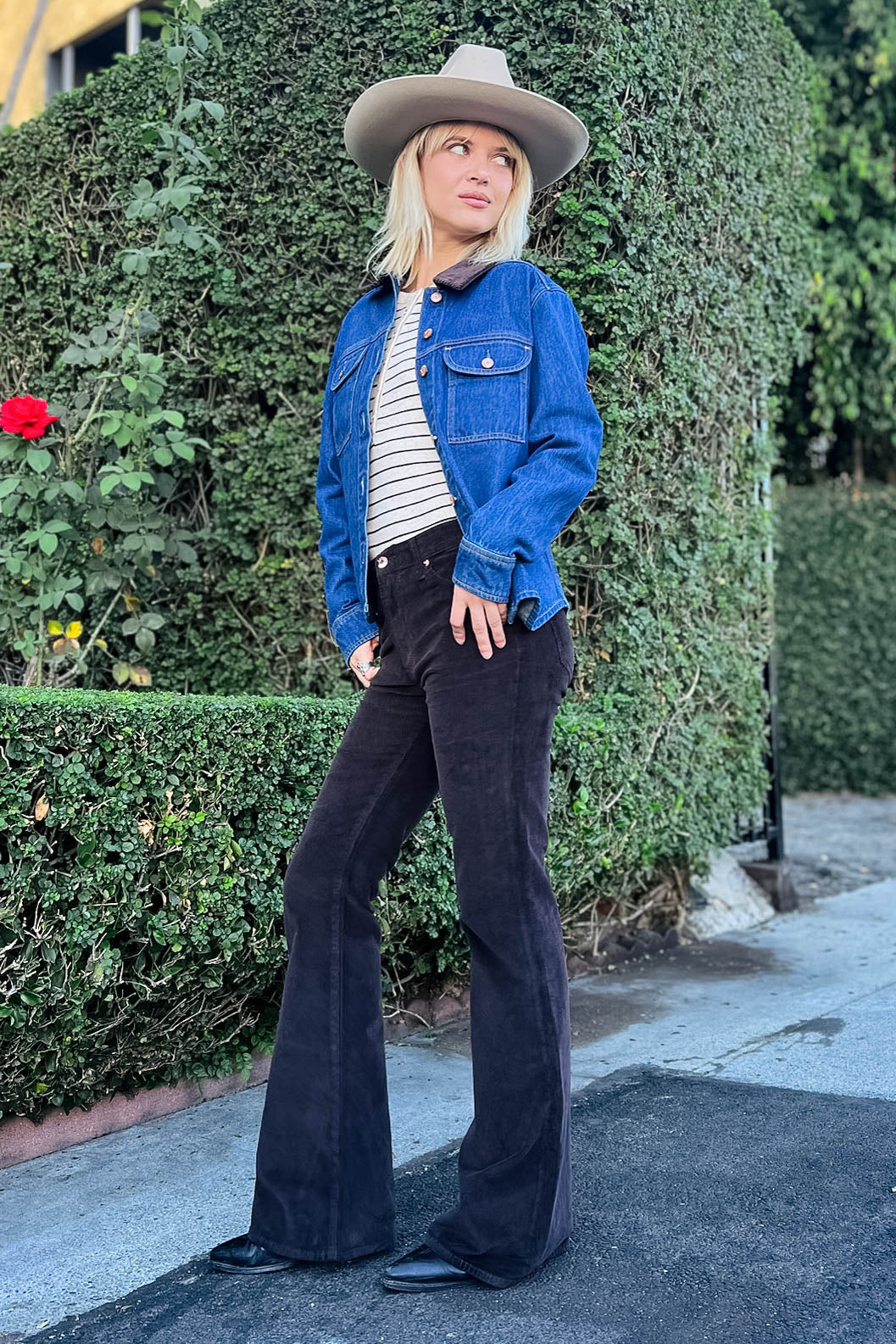 Kinsley Mid Rise Ultra Flare Bottoms Pistola