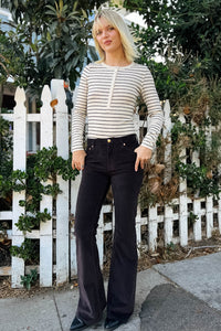 Kinsley Mid Rise Ultra Flare Bottoms Pistola