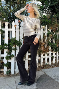 Kinsley Mid Rise Ultra Flare Bottoms Pistola