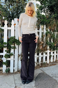 Eve Stripe Henley Tops Z Supply