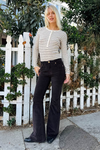 Kinsley Mid Rise Ultra Flare Bottoms Pistola