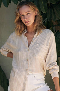 The Perfect Linen Top - Putty Tops Z Supply