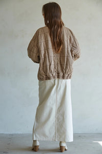 Quilted Mineral Wash Jacket Outerwear By Together