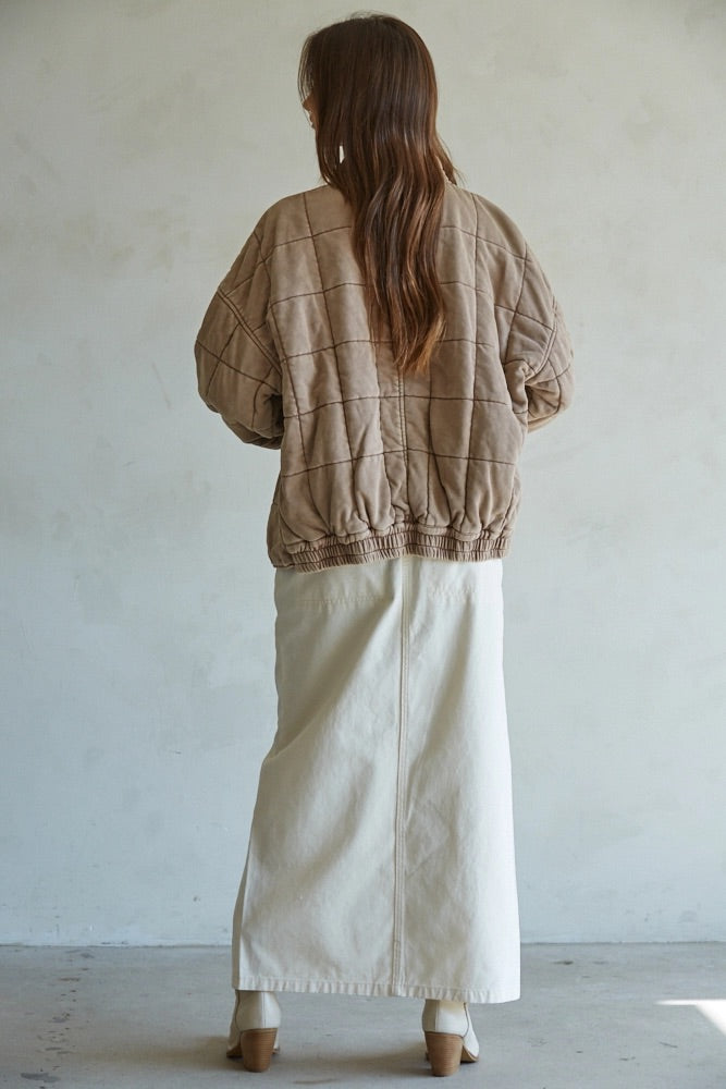 Quilted Mineral Wash Jacket Outerwear By Together