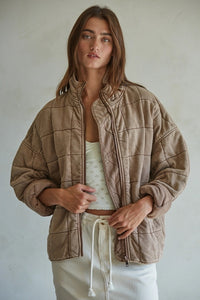Quilted Mineral Wash Jacket Outerwear By Together