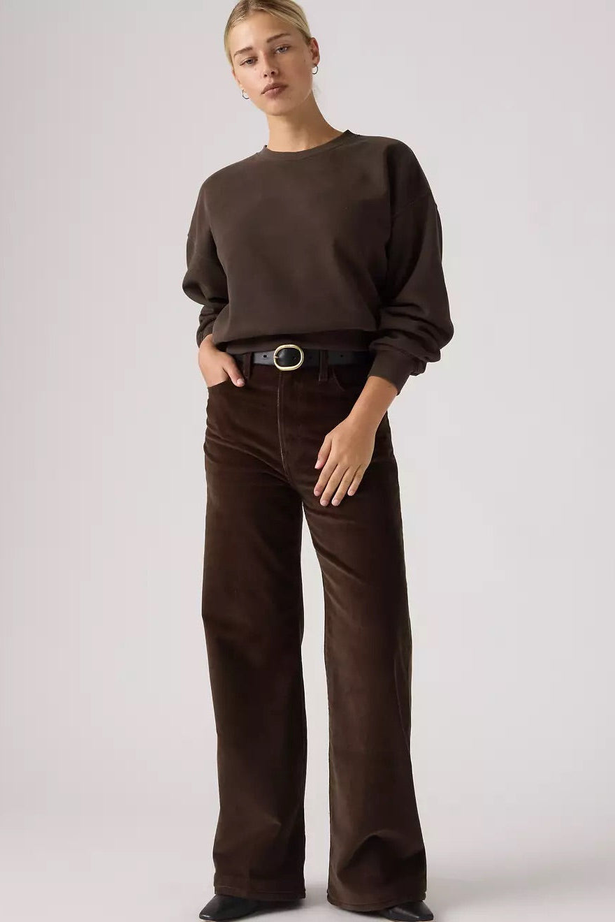 Ribcage Wide Leg - Java Corduroy Bottoms Levi's