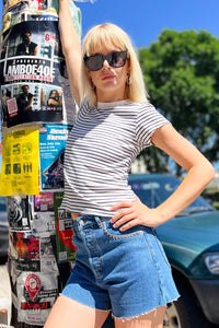 Jude Stripe Tee Tops Perfect White Tee