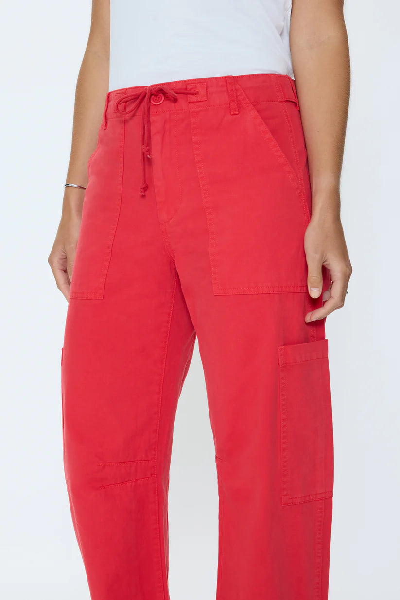 Sabrina Curved Utility Pant - Maraschino