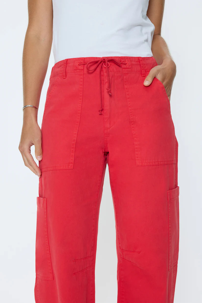 Sabrina Curved Utility Pant - Maraschino