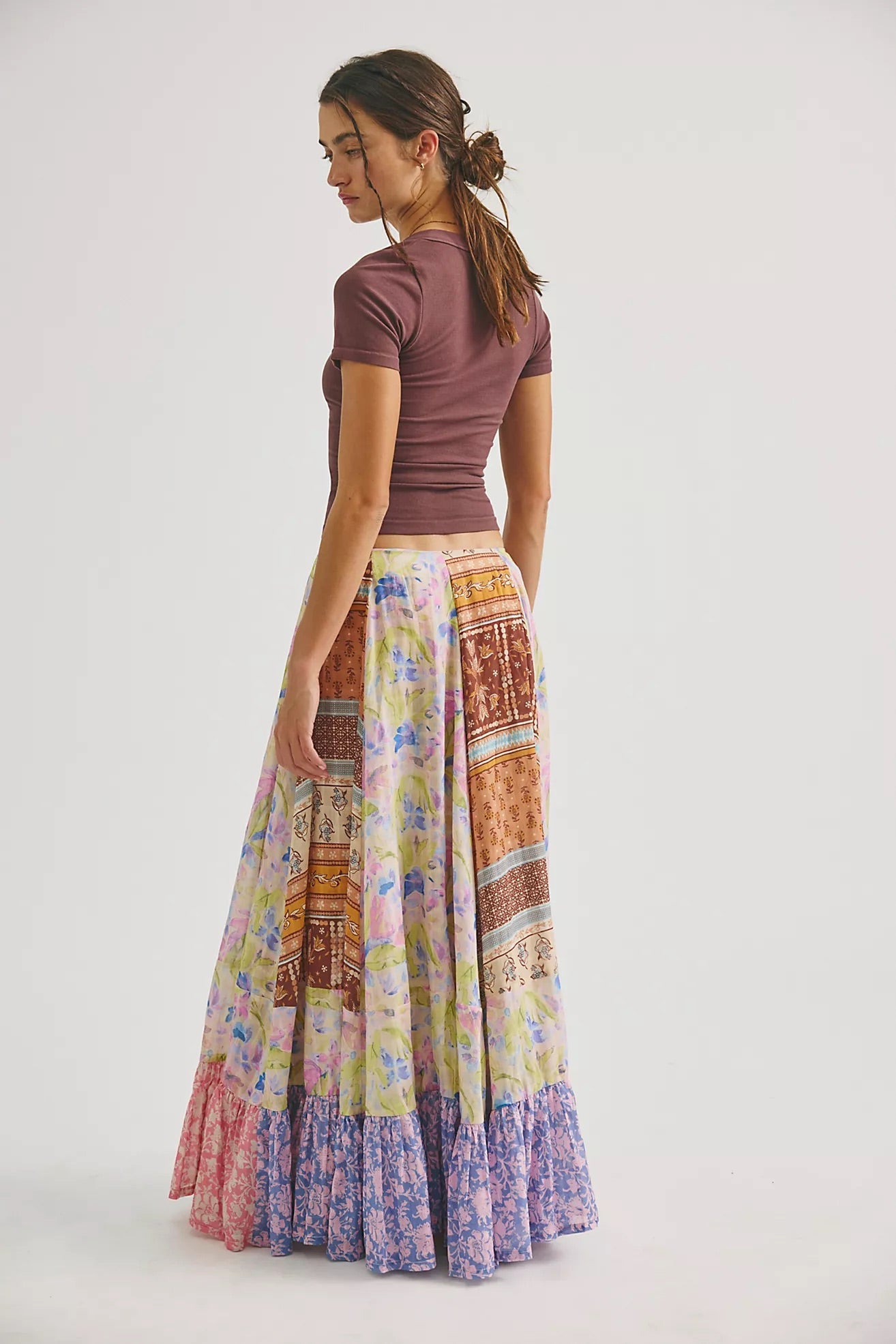 Santa Eulalia Printed Maxi Skirt Bottoms Free People