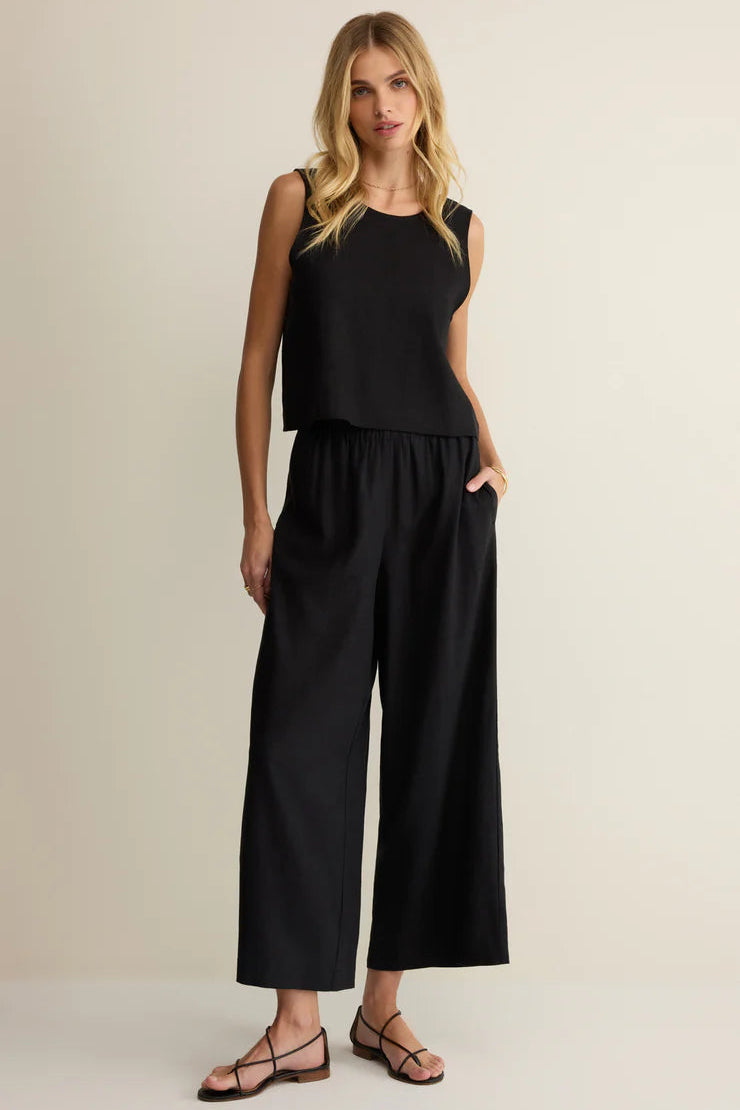 Scout Linen Pant - Black Bottoms Z Supply