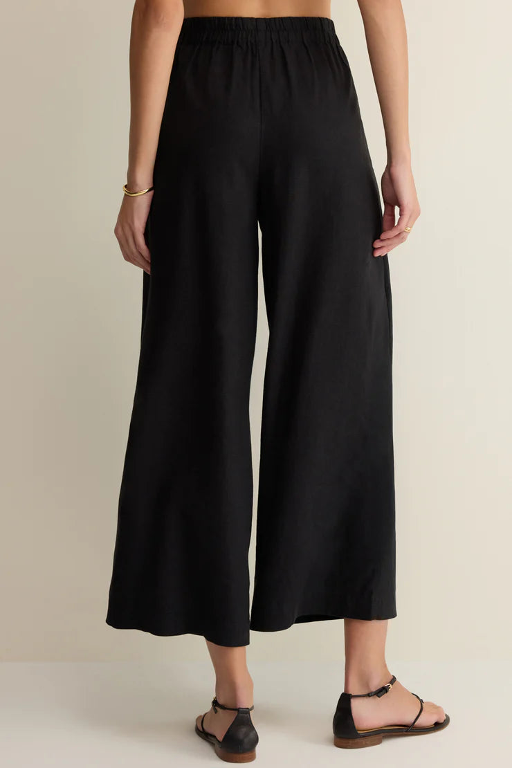 Scout Linen Pant - Black Bottoms Z Supply