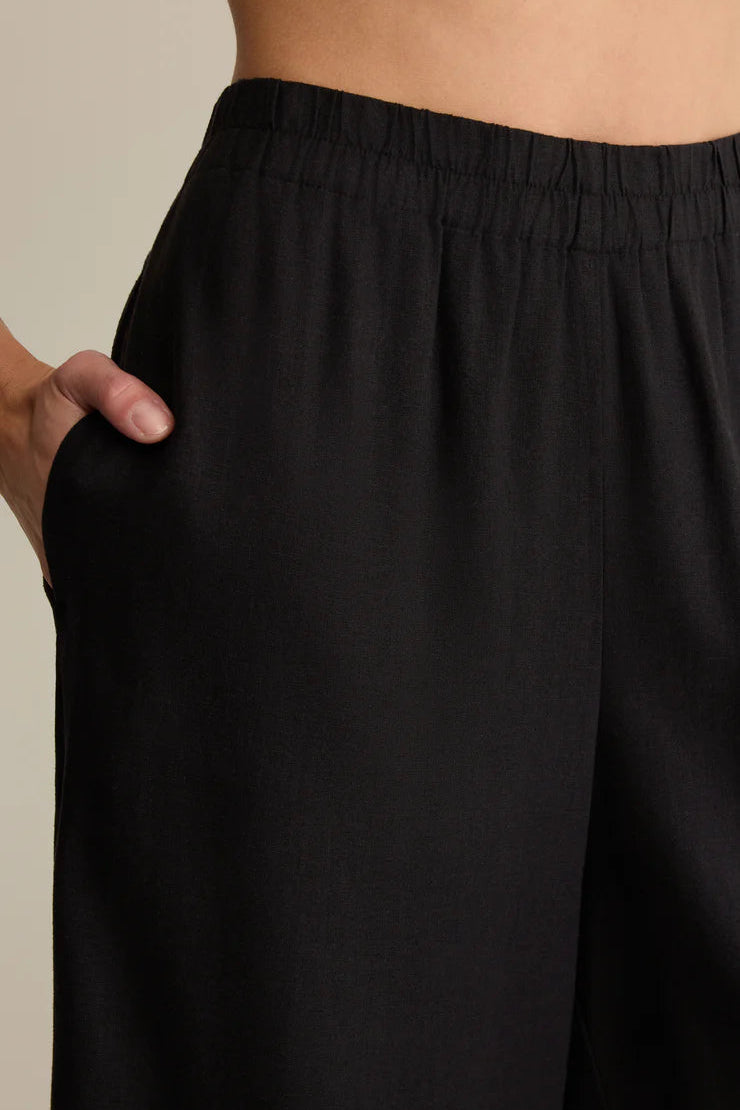 Scout Linen Pant - Black Bottoms Z Supply