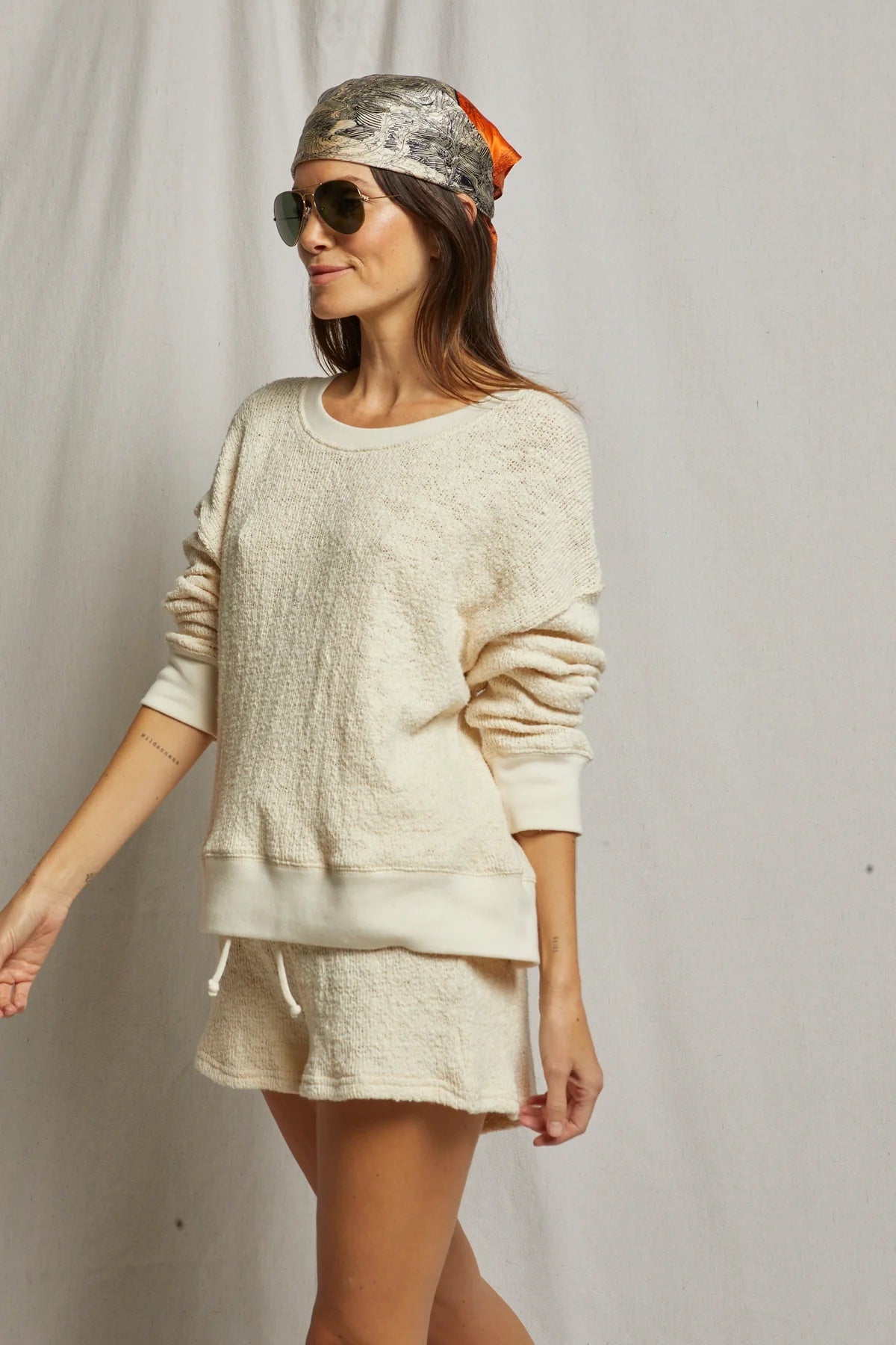 Juliette Cotton Mesh Sweater Sweaters Perfect White Tee